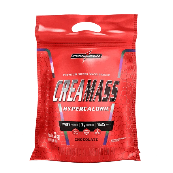 Creamass hipercalórico com creatina 3 kg Integralmédica sabor chocolate - embalagem frontal